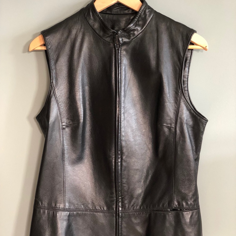 Black Leather Vest.